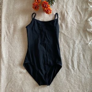 Black Cotton Ballet Leotard
